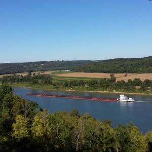 View of the Ohio River from the Big Timber River Cabins